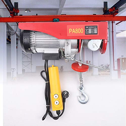 Cabrestante eléctrico para grúa, cabrestante de motor con mando a distancia, polipasto eléctrico, cabrestante de grúa, resistente, polea eléctrica, 400/800 kg