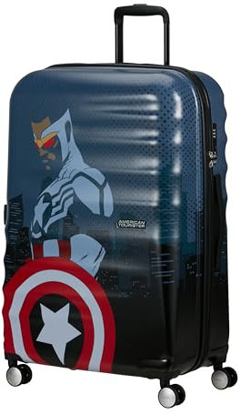 American Tourister Marvel Legends FL - Spinner L Suitcase, 77 cm, 96 L, Multicolored (Captain America City)