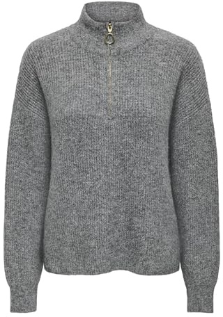 ONLY Damen Onltokyo Solid L/S Zip Pullover KNT Noos Onltokyo Solid L/S Zip Pullover KNT Noos (1er Pack)