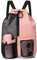 Cretosou Sac Piscine Résistant à l'Eau Sac Cordon Séparation Humide et Sèche, Sac de Sport en Maille Sac à Dos Sportif Pour La Natation, Sacs à Dos Pour Enfants Adultes Natation Gym Plage Sport (Rose)