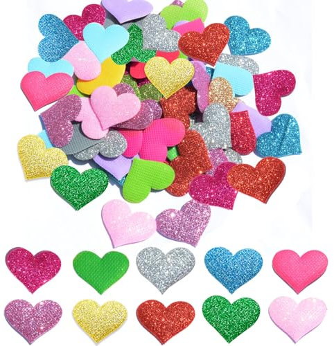 GoldRock Glitter Herz Konfetti Hochzeit Deko Groß, 100 Stk Schwamm Herzkonfetti, Streudeko Herzen, Goldene Herzen Deko,Hochzeit Tischdeko Bunt,Hochzeitsdeko Tisch,Herz Deko für Valentinstag Geburtstag