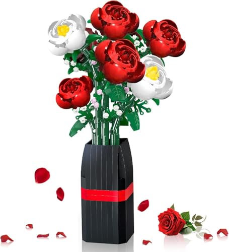 WIDELAND Blumenstrauß-Bausatz, Blumenpflanzen für botanische Sammlung, Blumen-Bausatz für Erwachsene und Mädchen ab 7+ Jahren, Romantisches Geschenk zum Muttertag, Valentinstag, Frauentag