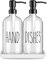 Ensemble De Distributeurs De Savon en Verre Premium : Pack De 2 pour Savon pour Les Mains Et Liquide Vaisselle avec sous-Plat en Céramique pour Shampooing, Après-Shampooing(Transparent)