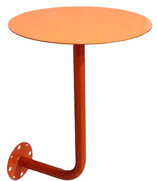 Farbenfroher Couchtisch zur Wandmontage mit kleiner, runder Arbeitsplatte, Wandtisch mit Café-Kartenhalter für Display oder Beistelltisch