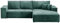 BROMARKT | Sofa mit Schlaffunktion | Schlafsofa Pablo | Ecksofa L-Form Sofa | Modern Design Couch | Kordstoff | Freistehend | mit Bettzeugbehälter | 294x185x85cm | Grün Rechts