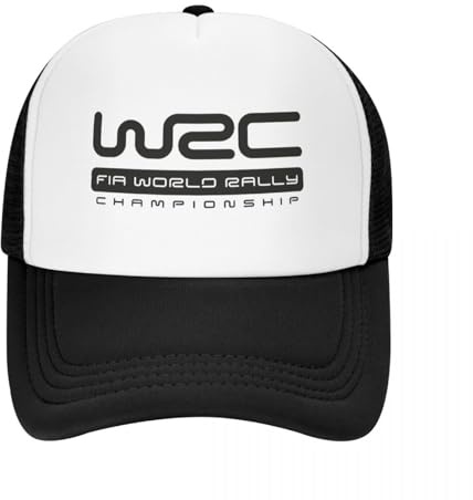 AEIKHAEC Unisex Hut Outdoor WRC Racing World Rally Championship Mesh Baseballkappe Männer Frauen Sonnenhut Hut Snapback Caps Racing Cap Sommer Trucker Hüte Freund Geschenk