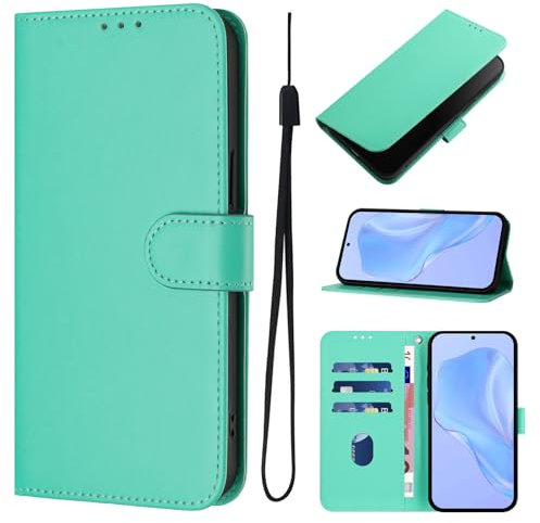 QIWEIQING Wallet Case Compatible with Apple iPhone SE 3rd Gen Phone Case with Credit Card Holder Stand Men Women Leather Shockproof Flip Case Folding Cover for iPhone SE 3rd Gen.Green YB3