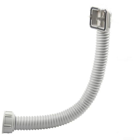 Tuyaux de trop-plein - Tuyau de vidange flexible - 450 mm - Joint rectangulaire - G1-1/2 - Pour cuisine, salle de bain