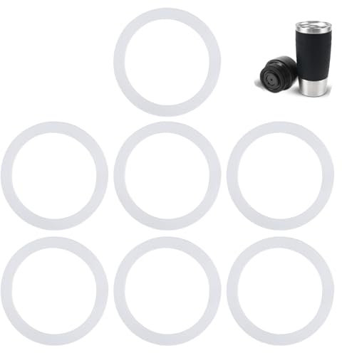 ZANGWAGRU 7 Stücke Dichtungsring Set, O Ringe Dichtungsset, Gummi Dichtungen, Dichtungsringe Aus Silikon für Isolierte Trinkflaschen Wiederverwendbare Auslaufsicher für Kaffeebecher Und trinkbecher