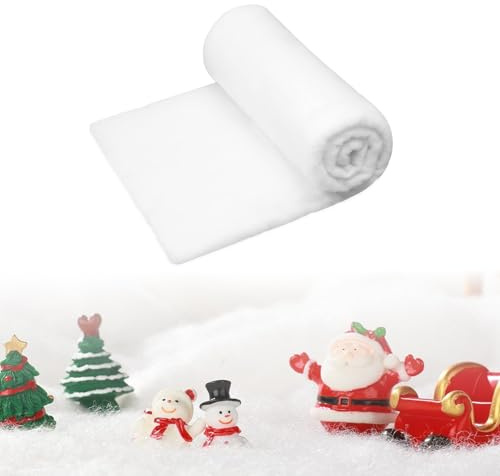 ARYIMYDP Rotolo di Neve Artificiale per Decorazioni Natalizie e Esposizioni Invernali, Tappeto di Neve Finta per Villaggi Natalizi, Villaggio di Natale, Scene Natalizie e Neve per Albero di Natale
