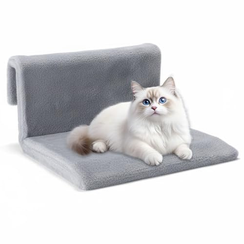 GYHWOFUL Cama para gatos para calefactores de 45 x 30 cm, cama colgante para gatos con funda de felpa, tumbona calefactora lavable con marco de metal resistente, para todo tipo de radiadores