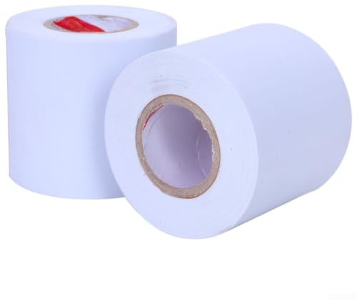 Klimaanlagen-Klebeband, 5,8 cm x 10 m, PVC-Isolierband, Auslaufschutz für Rohre und Kabel, ölflammbeständig, für HVAC-Reparatur, Weiß, 2 Stück