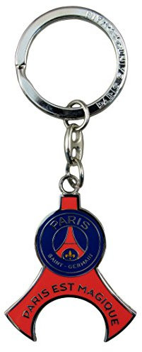 PSG Porte-Clefs Tour Eiffel Sous Blister Metal Multicolore 8,5 x 18 x 2,5 cm