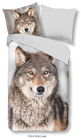 Good Morning I Baumwoll Bettwäsche Wolf I Größe 200x200 2x 80x80 cm 5703.99.13 Grey