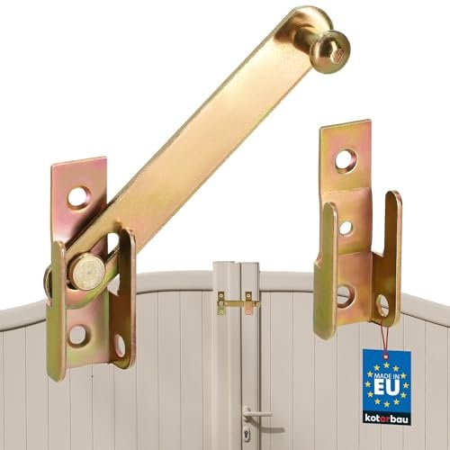 KOTARBAU® Loquet à levier pour volet 120 mm Verrou de volet Double porte Galvanisé Or