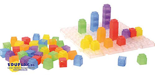EDUPLAY 120573 Transparente Zählsteine, Kunststoff, transparent, 100-teilig (1 Set)