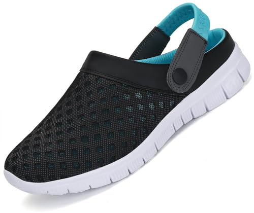 SAGUARO Unisex Zuecos Hombres Mujer Zapatillas de Playa Respirable Malla Ahueca hacia Fuera Las Sandalias Zapatos 42 EU