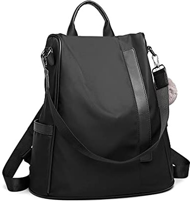 Miss Lulu Anti-theft PU Backpack for Women - Large Capacity Backpack with Multiple Pockets, Convertible into Shoulder Bag for Work, Travel and Daily Use