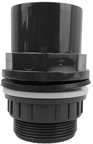 well2wellness® Tankdurchführung/Behälterverschraubung 50 mm x 50/63 mm x 2 - Klebemuffe x Außengewinde