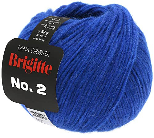LANA GROSSA Brigitte Nr.2 | Edle Netzgarnstruktur aus Alpaka und Baumwolle | Handstrickgarn aus 47% Alpaka, 45% Baumwolle & 8% Schurwolle | 50g Wolle zum Stricken & Häkeln | 140m Garn FB 30