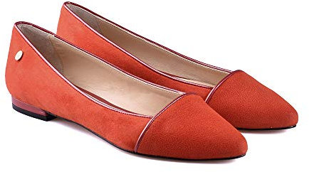 ANNA MILAN Ballet Pumps Sara Orange 4UK Suede Leather Exclusive Limited Collection Handmade in Spain