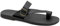 46 Schwarz Emmanuela Griechische Leder Zehenring Sandalen für Herren, hochwertige handgefertigte Herrensandalen mit verstellbarem Schnallenriemen, Herren Riemchen Sommerschuhe