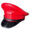 jingtinghy Ledermütze Red Punk Rock Captain Cap Performance Bühne Show Night Bar Cap Pu. Leder M-Iilitory Hat Cap (0 : 0, Hat Size : S)