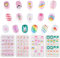 Lanjue 96 Pièces Appuyez sur Enfants Faux Ongles, 4 Boîte Ongle Enfant Fille Mignon à Thème Chat Kit Faux Ongle Enfant, Faux Ongles Noel et Accessoires