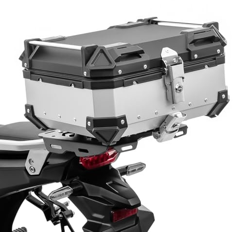 Motorrad Alu Top Case Bagtecs XB28 Aluminium 28 Liter Silber