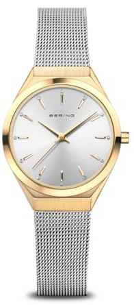 BERING Damen Uhr analog Quarz mit Milanaise-Armband 18729-010