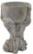 Decorspace Statua decorativa Atlante porta vaso da giardino in cemento h 32 cm