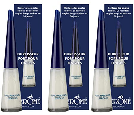 Herome 3-Pack Nagelhärter Stark- Nagelverstärker Garantiert Feste Nägel Innerhalb von 30 Tagen. (Strong) - 3 * 10ml.