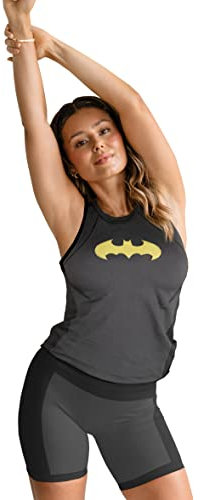 DC COMICS Damen Cosplay Active Workout Outfits – Wonder Woman, Batgirl, Harley Quinn, Supergirl – 2-teiliges Set, Batgirl, Medium