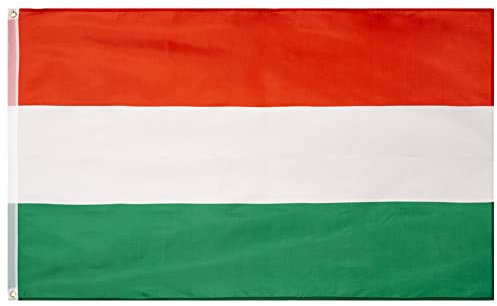MUWO Flagge Nations Together 90 x 150 cm Nationalmanschaften, doppelseitige Gartenflagge, wetterfeste Fanflagge, Fußballflagge Polyester Länderfagge Deutschland mit Ösen (Ungarn)