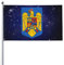Wappen von Rumänien Flagge 3 x 5 Ft – UV-beständig – Garten Yard Flag Outdoor Flag mit Ösen