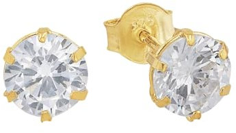 Amor Ohrstecker Damen Ohrschmuck, mit Zirkonia synth., 0,7 cm, Gold, Kommt in Schmuck Geschenk Box, 2013832