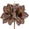 Oairse 3 grandi fiori di stella di Natale glitterati con 3 teste artificiali Clivia Flower Picks 64 cm lungo stelo marrone ornamenti natalizi per decorazioni per albero di Natale, composizioni