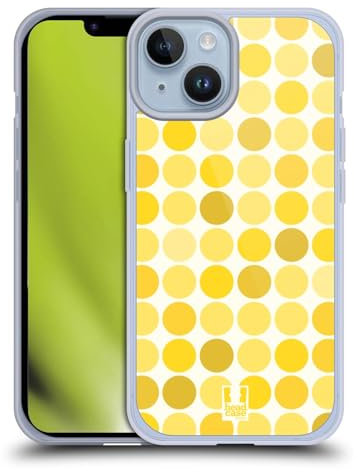 Head Case Designs Giallo Bei Punti Cover in Morbido Gel Compatibile con Apple iPhone 14