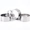 Guowall Lot de 3 Anneaux à Dessert, Cercle a Patisserie avec Poussoir, Acier Inoxydable, Rond, 8cm