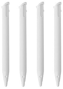 Lot de 4 stylets de rechange blancs pour écran tactile, compatibles avec les consoles Nintendo 2DS XL