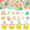 60 Stück Essbare Tier Deko für Geburtstag, Cupcake & Muffin Topper, Dschungel & Waldtiere