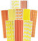 Gcardist Lot de 150 pailles jetables en papier jaune-orange à boire, jaunes et oranges, biodégradables, en vrac (10 motifs)