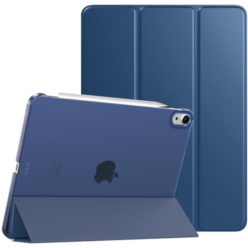 TiMOVO Funda para iPad Air 11 Pulgadas M3/M2 (2025/2024), iPad Air 5ª/4ª generación (2022/2020) 10,9 Pulgadas, Cubierta Trasera Tableta Inteligente con Auto Estela/Sueño, Azul Marino Oscuro