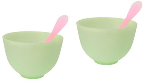 MAGICLULU 2 Sets Silicone Mask Mixing Bowl Rod Facial Mask Set Skincare Beauty Bowl Kit