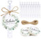 BOFUNX 50 Stücke Seifenblasen Hochzeit mit Schön DASS du da bist Anhänger Etiketten Juteschnur Wedding Bubbles für Hochzeit Geburtstag Verlobung Valentinstag Party Gastgeschenk (Ohne Seifenwasser)