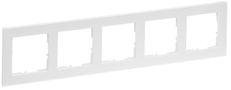 LEGRAND, SEANO+ 5-fach Rahmen, halogenfreies Thermoplast, nachhaltige Produktion und Verpackung, Farbe: Ultraweiß, 765185