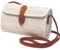 como sato Sac en rotin marron avec longues lanières en cuir tressé pour femme - Sac à bandoulière en paille - 21 cm, Blanc.