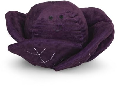 Petface Foodie Faces Ruby Red Cabbage Plush Dog Toy (Pack of 1) | Built-In Squeaker, Festive Design, Durable Plush, Engaging Fetch Toy, Encourages Play & Exercise