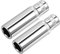 TOP-VIGOR 2Pcs 1/4 Inch Drive 10mm 6-Point Deep Socket, Metric, Cr-V Drive Socket for Auto Repairing and Household