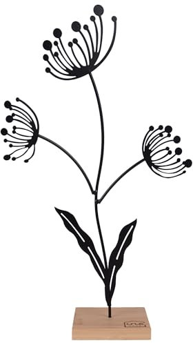 UNUS Aufsteller Silhouette Blume schwarz klein